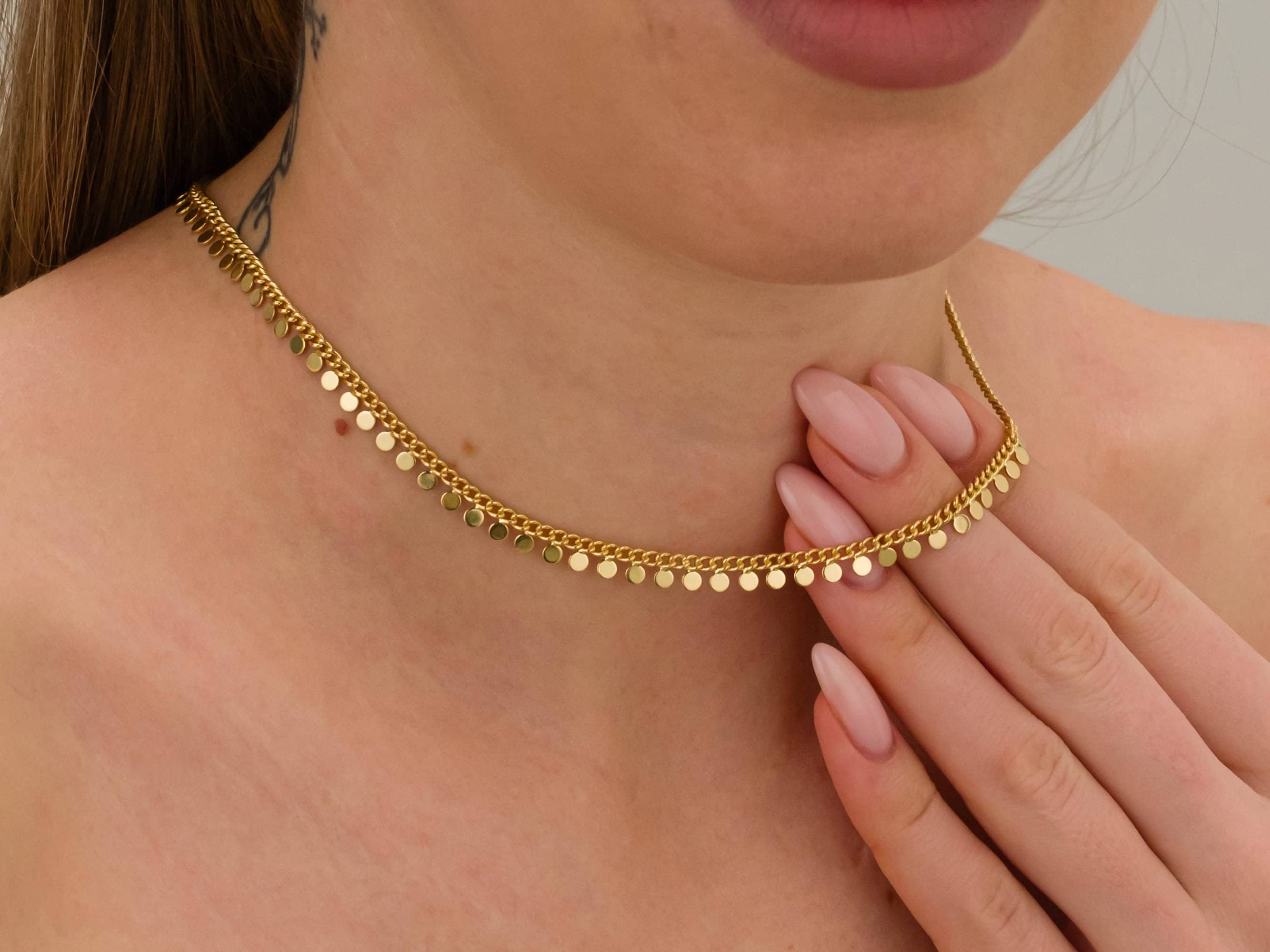 【14K】ドーターズジュエリー Sparkle chain necklace 14K】ドーターズジュエリー Sparkle chain necklace 14K