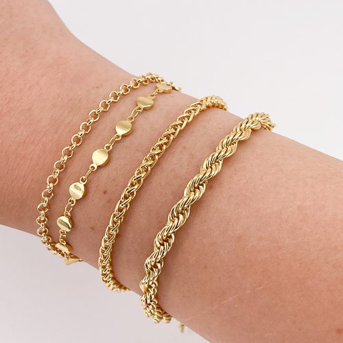 Gold Stacking Bracelets Gold Bracelets for Women Dainty Etsy