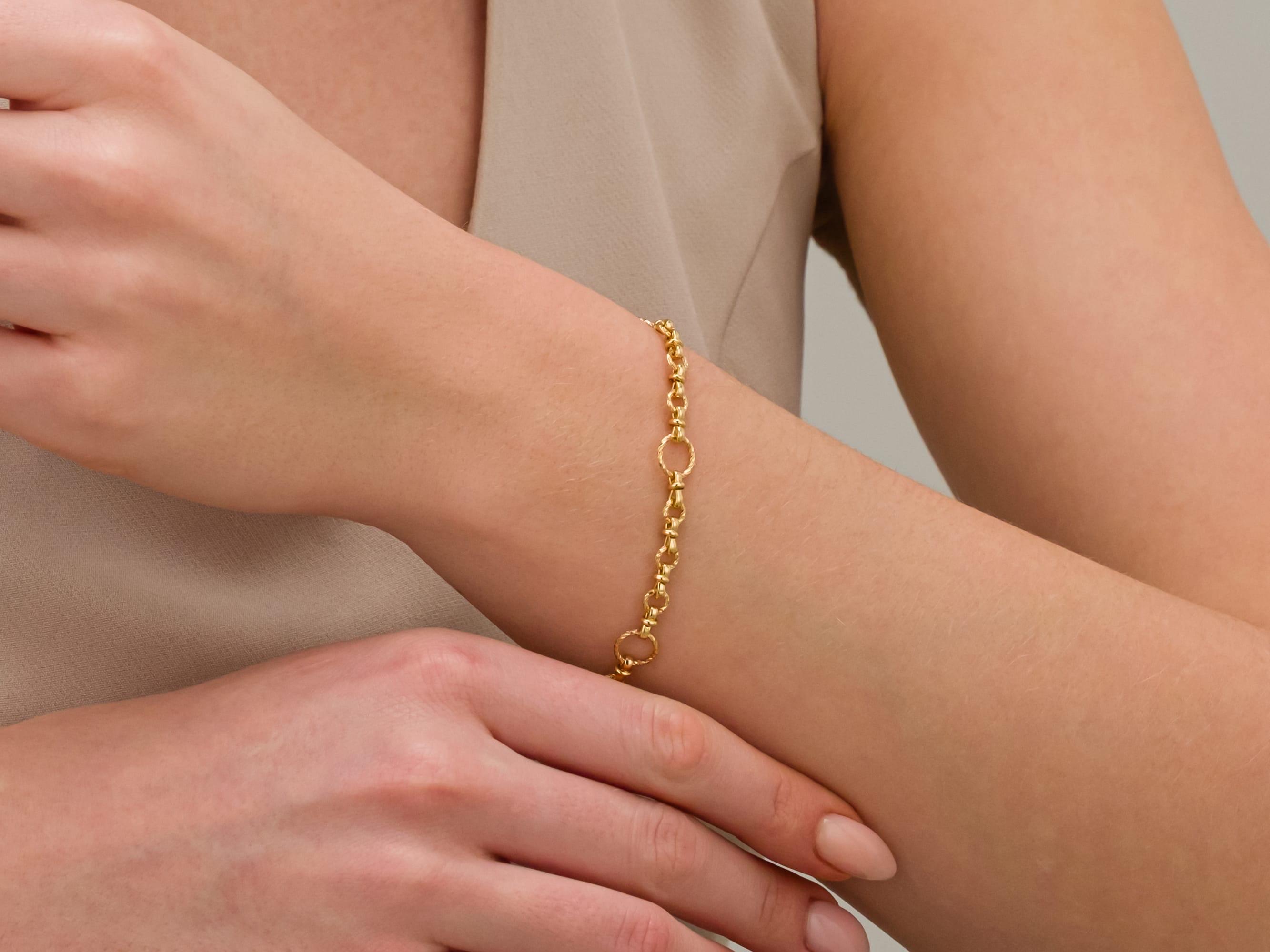 シ*ミ様 everyone 18k gold simple bracelet 1 18k Gold Medium Signature X2 Bracelet by Tzuri – TZURI