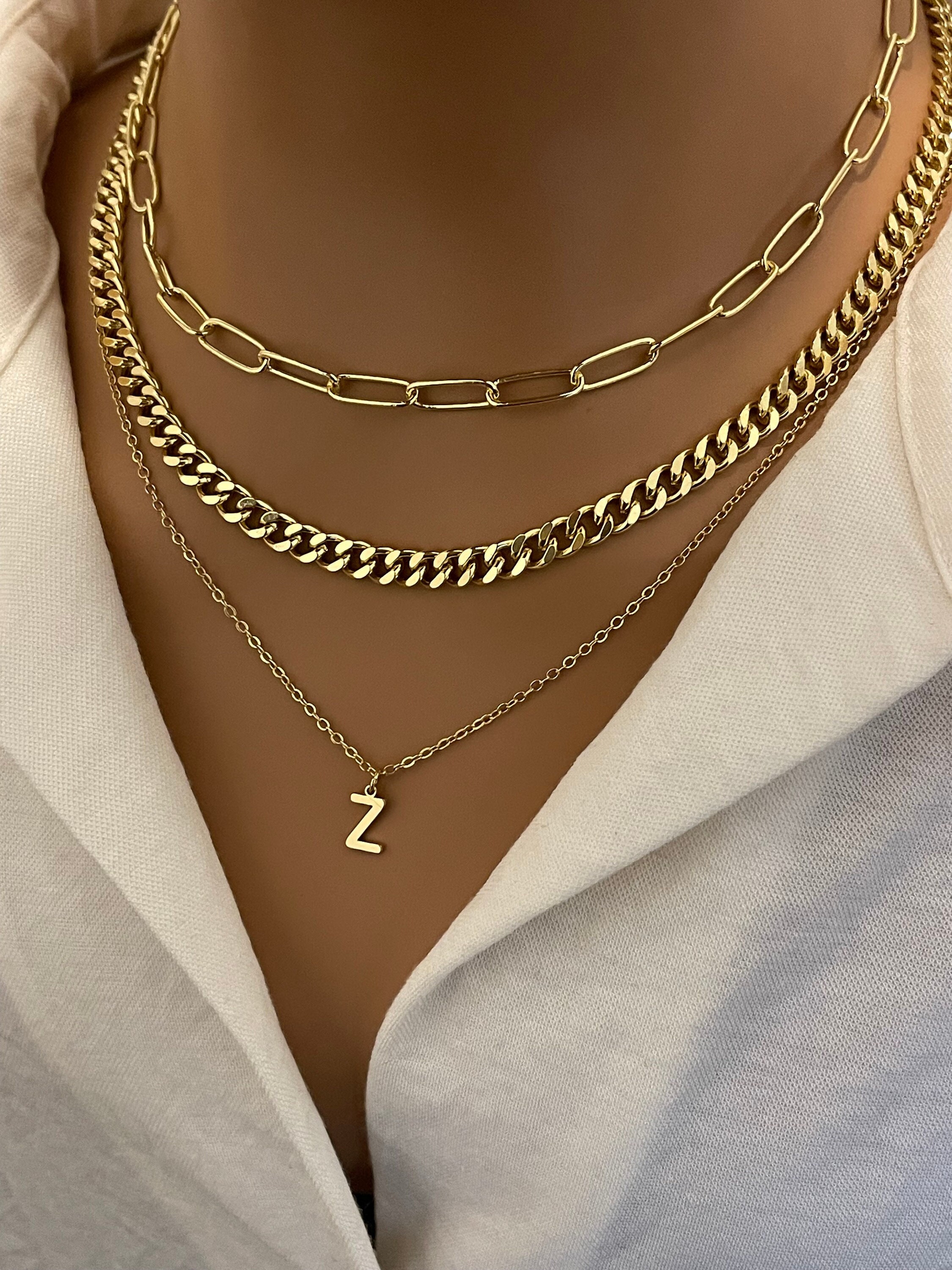 14k Solid Gold Layered Necklace Clasp Multi Necklace Separator Detangler  Layering Clasp Untangle Layered Necklaces Detangler 