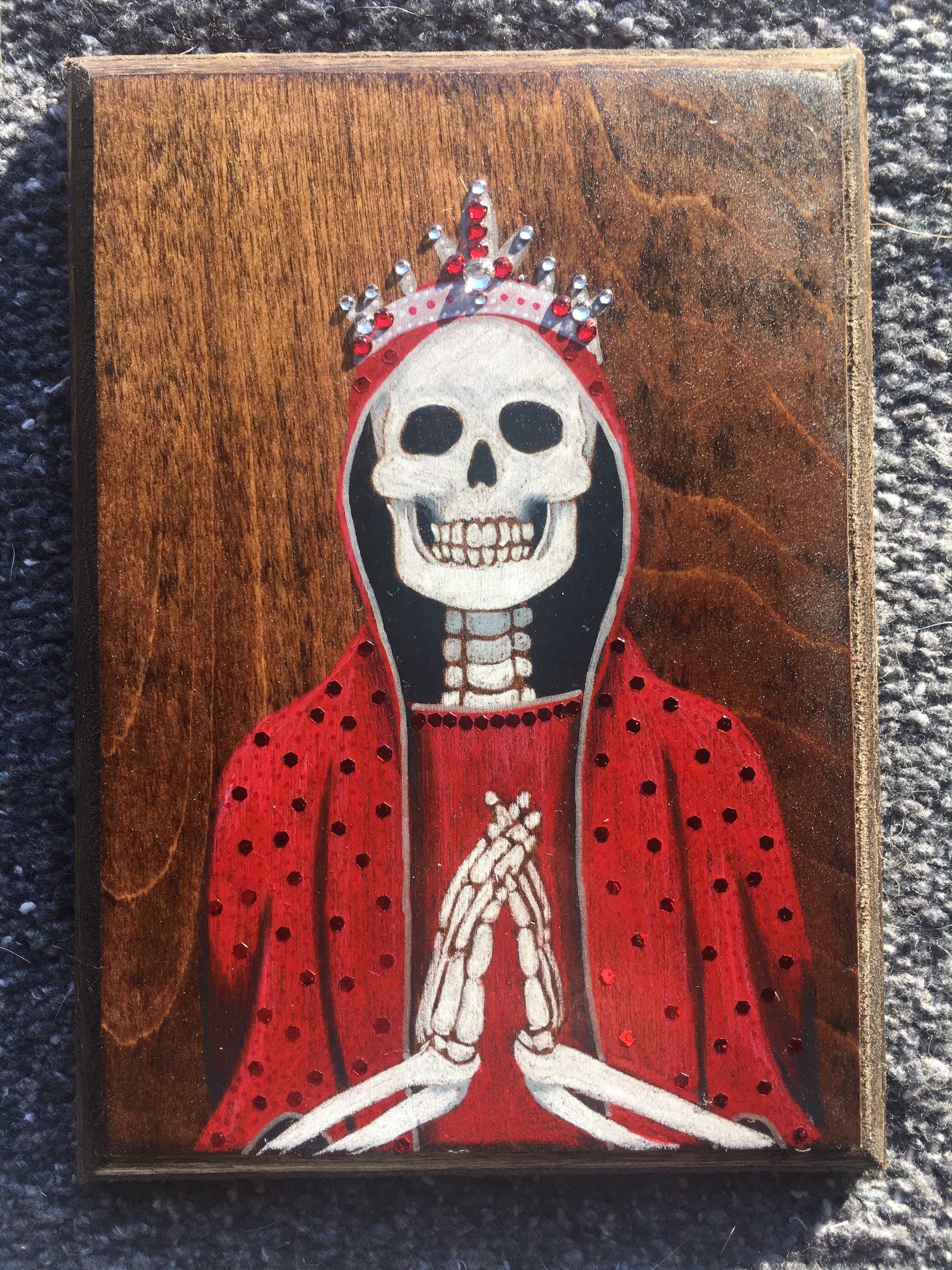 CUSTOM 5x7 Santa Muerte wall plaque Etsy