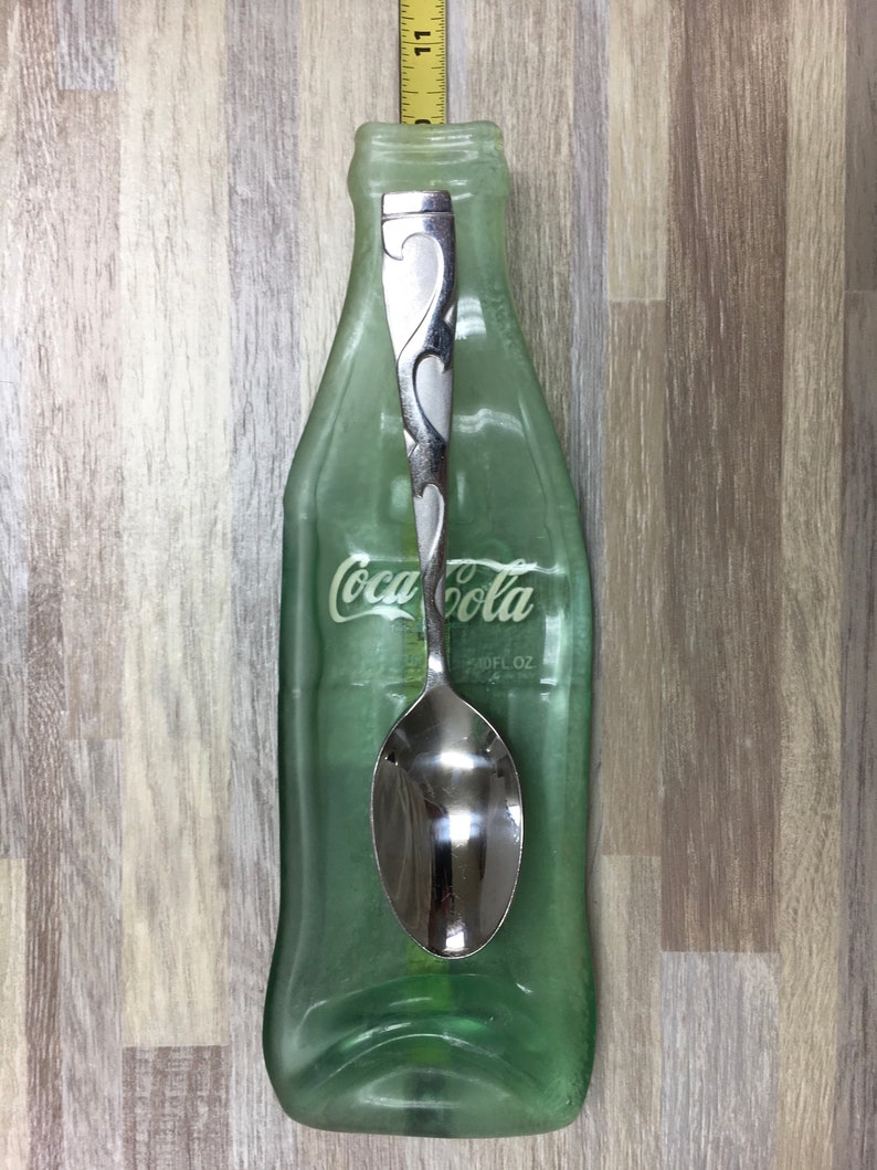 Melted Recycled Vintage Green Glass Cocacola Bottle Spoon Etsy