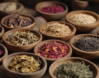 Herbs: Angelica Root, Blessed Thistle, Burdock Root, Hyssop, Mugwort