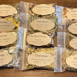 HERBS~ Angelica Root~Blessed Thistle~Cats Claw~Burdock Root~Hyssop~Mugwort~Coltsfoot~Wormwood~AND MORE
