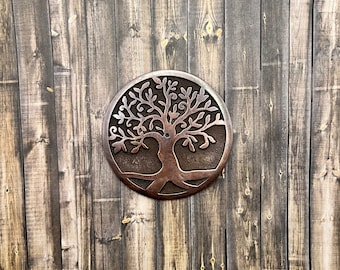 Tree of Life 3,5" wierookstokjebrander ~ wierookhouder ~ bronzen asvanger