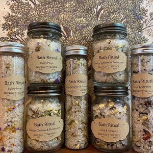 Spiritual Bath~Energy Cleanse~Fortify~Protect~Ritual Self Care~4oz Bath Salts~Bath Herbs