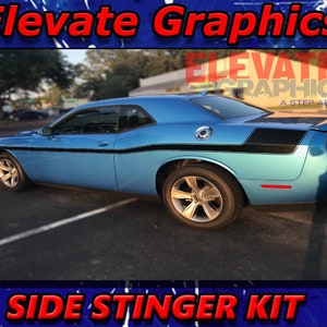 2008-2023 Passend für Dodge Challenger Side Stinger Stripes Auto Vinyl Grafiken 3M Abziehbilder Aufkleber