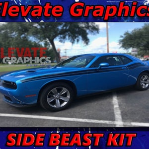 2011-2023 Passend für Dodge Challenger Side RT Beast Stripes 3M Vinyl Auto Grafiken und Abziehbilder Aufkleber