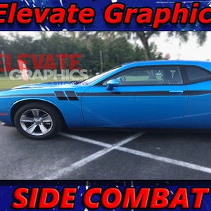 2011-2023 Passend für Dodge Challenger Side Gelbe Streifen 3M Auto Grafiken Vinyl Aufkleber Aufkleber