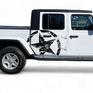 2020-2024 Fits Jeep Gladiator Side Ripped Star Stripes 3M Vinyl Graphics SUV Decals And Truck Stickers