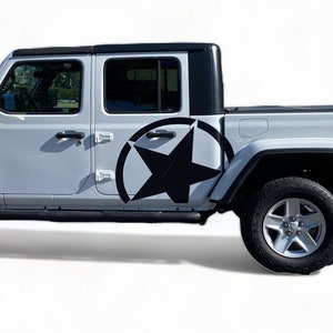 2020-2024 Fits Jeep Gladiator Side Clean Star Stripes 3M Vinyl Graphics SUV Decals And Truck Stickers