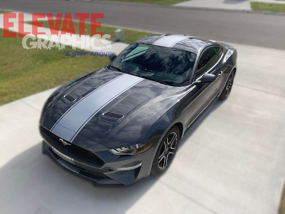 2018-2023 Fits Ford Mustang Solid Rally Stripes Vinyl Auto