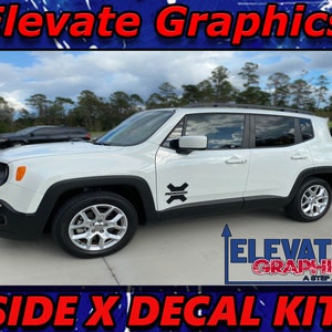 2015-2023 Fits Jeep Renegade Side X Stripes Vinyl Graphics 3m Decals Stickers