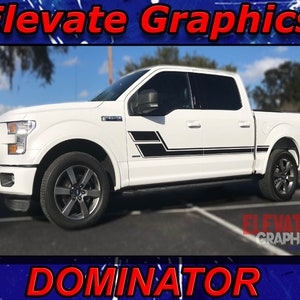 2009-2020 フォード F-150 サイドドミネーターストライプ オートグラフィック 3M ビニールデカールとステッカー