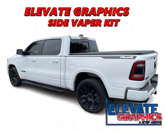 2009-2027 Fits Ram Decals 1500 Side Vaper Graphics | Truck Stripe Kit | Vinyl Auto Stripes | Pickup Stickers