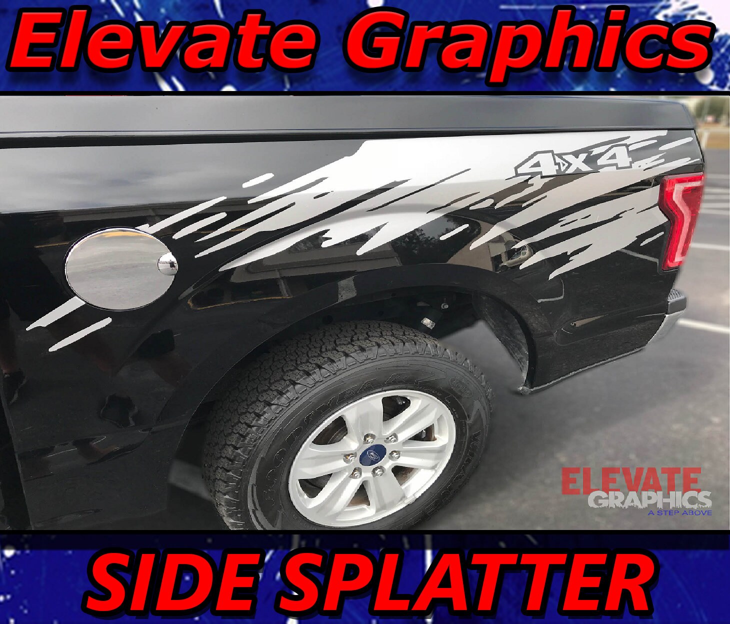 2009-2020 Fits Ford F-150 Side Splatter Stripes Auto Graphics 3M Vinyl ...