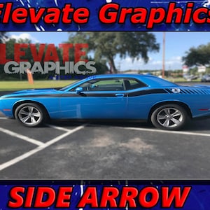 2011-2023 Fits Dodge Challenger Side Arrow Stripes 3M Auto Graphics Vinyl Decals Stickers