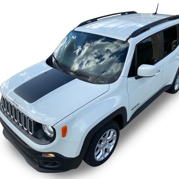 Fits Jeep Renegade Hood Center Graphics Vinyl Auto Stripes 3m Decals Stickers Years 2015-2023