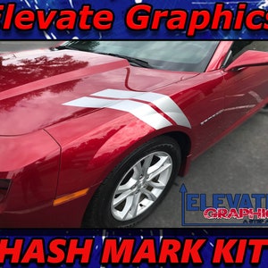 2010-2018 Fits Chevy Camaro Side Hash Mark Stripes Vinyl Auto Graphics 3M Decals And Stickers