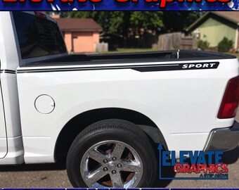 Fits Ram 1500 Side Vaper Graphics 2009-2027 | Truck Stripe Kit | Vinyl Auto Stripes | Ram Body Decals | Pickup Stickers
