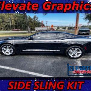 2010-2018 For Chevy Camaro Side Sling Stripes 3M Auto Graphics Vinyl Decals Stickers