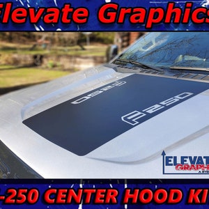 2017-2023 Fits Ford F250 And F350 Center Hood Stripes Vinyl Graphics 3M Decal Stickers