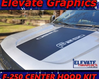 2017-2023 Passend für Ford F250 und F350 Center Hood Stripes Vinyl Grafiken 3 M Aufkleber Aufkleber