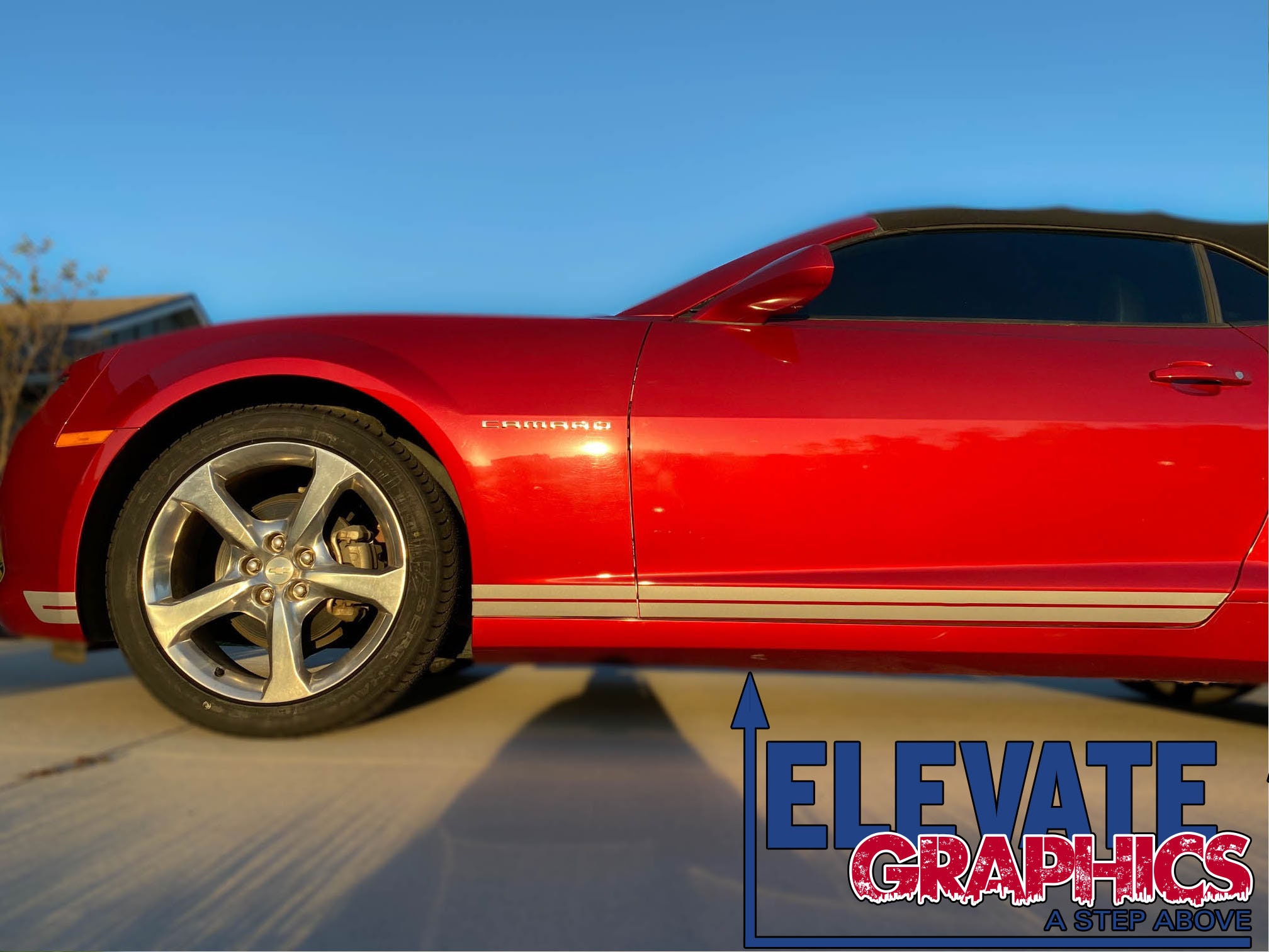 thumbnail image 2 of Rocker Panel Graphics Stripes Decal Kit For Chevy Camaro 2010-2015 (LS, SS, LT) – Genuine 3M Film 2 of 5