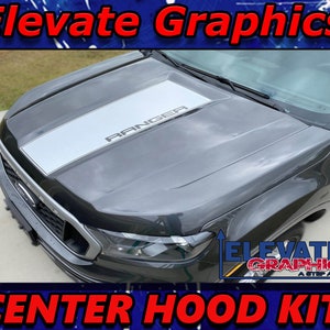 2019-2023 Fits Ford Ranger Center Hood Stripes Vinyl Auto Graphics 3M Decals And Stickers