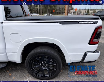 Fits Ram 1500 Stripes Side Vaper Graphics 2009-2027 | Truck Stripe Kit | Vinyl Auto Decals | Pickup Stickers