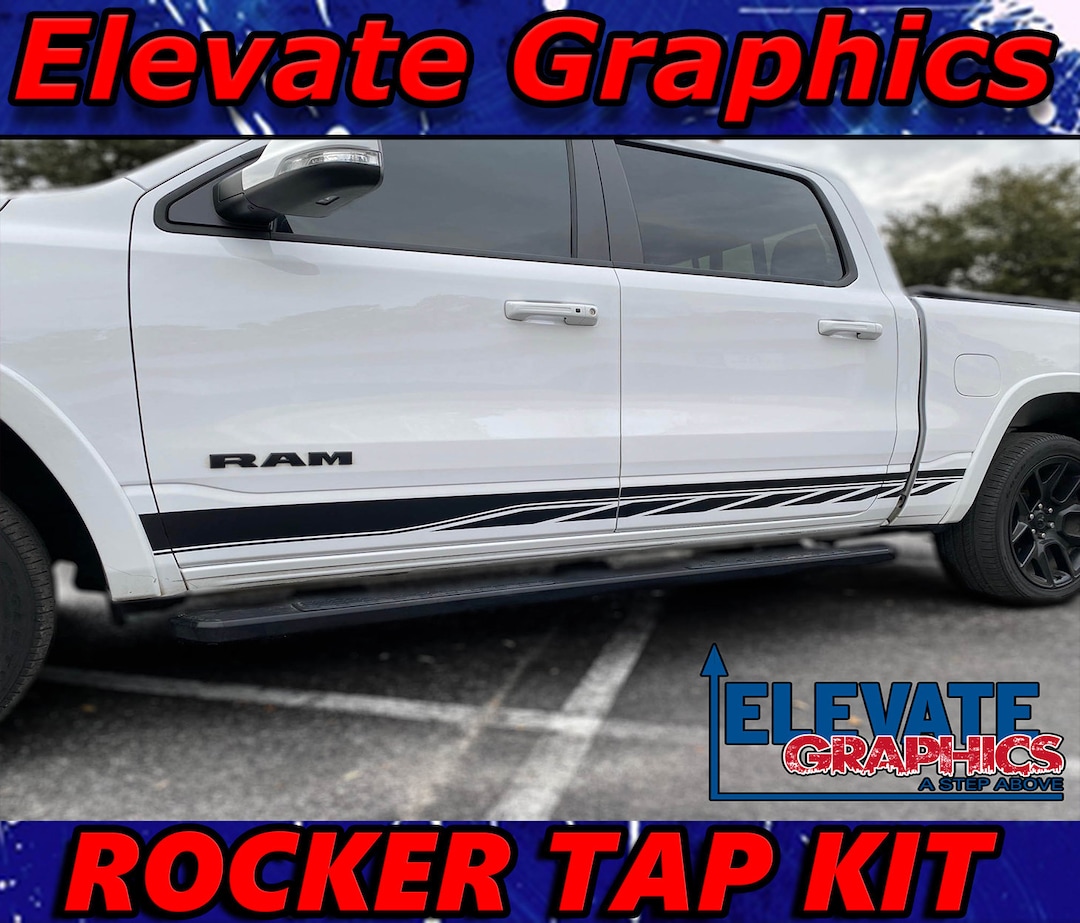 2009-2023 Fits Ram 1500 Side Rocker Tap Graphics 3m Vinyl Stripes ...
