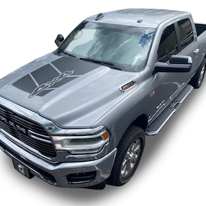Fits Ram 2500 & 1500 Hood Walker Graphics Vinyl Auto Stripes 3M Decals And Stickers Years 2019-2023
