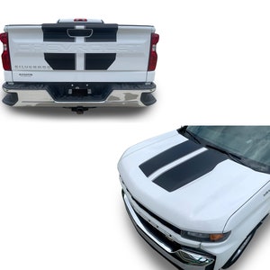 Fits Chevy Silverado Rally Beast Two Graphics Auto Vinyl Stripes 3M Decals And Stickers Years 2019-2023
