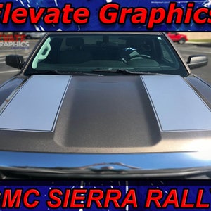 2014-2018 Fits GMC Sierra Rally Graphics Hood & Tailgate Sierra Stripes Decals Stripe