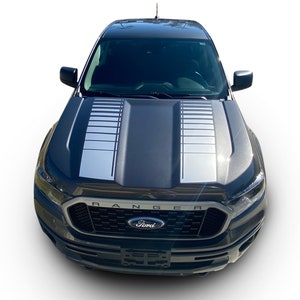 Fits Ford Ranger Warp Hood Graphics Vinyl Auto Stripes 3m Decals Stickers Years 2019-2023