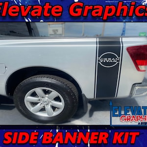 2004-2023 Fits Nissan Titan Side Banner Graphics Vinyl Stripes 3M Decals Stickers