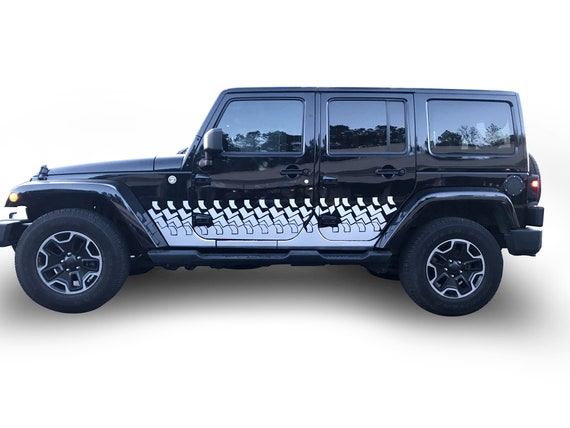 Fits Jeep Wrangler Side Track Graphics 3M Auto Stripes Vinyl - Etsy