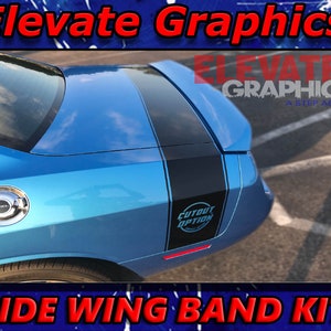 For Dodge Challenger Side Tail Wing Band Graphics 3M Auto Vinyl Stripes Decals Stickers 2015-2023