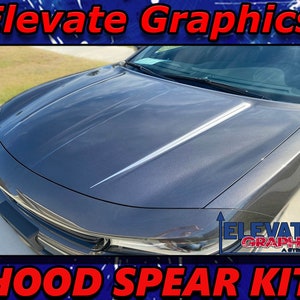 2015-2023 Fits Dodge Charger Hood Spear Stripes Vinyl Auto Graphics 3M Decals And Stickers