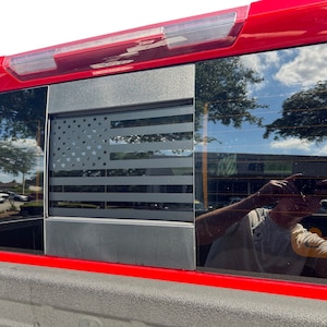 2019-2024 Fits GMC Sierra Rear Sliding Window Clean Flag Sticker Auto Vinyl Stripes 3M Graphics Kit And Decals