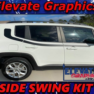 2015-2023 Fits Jeep Renegade Side Swing Stripes Vinyl Graphics 3m Decals Stickers