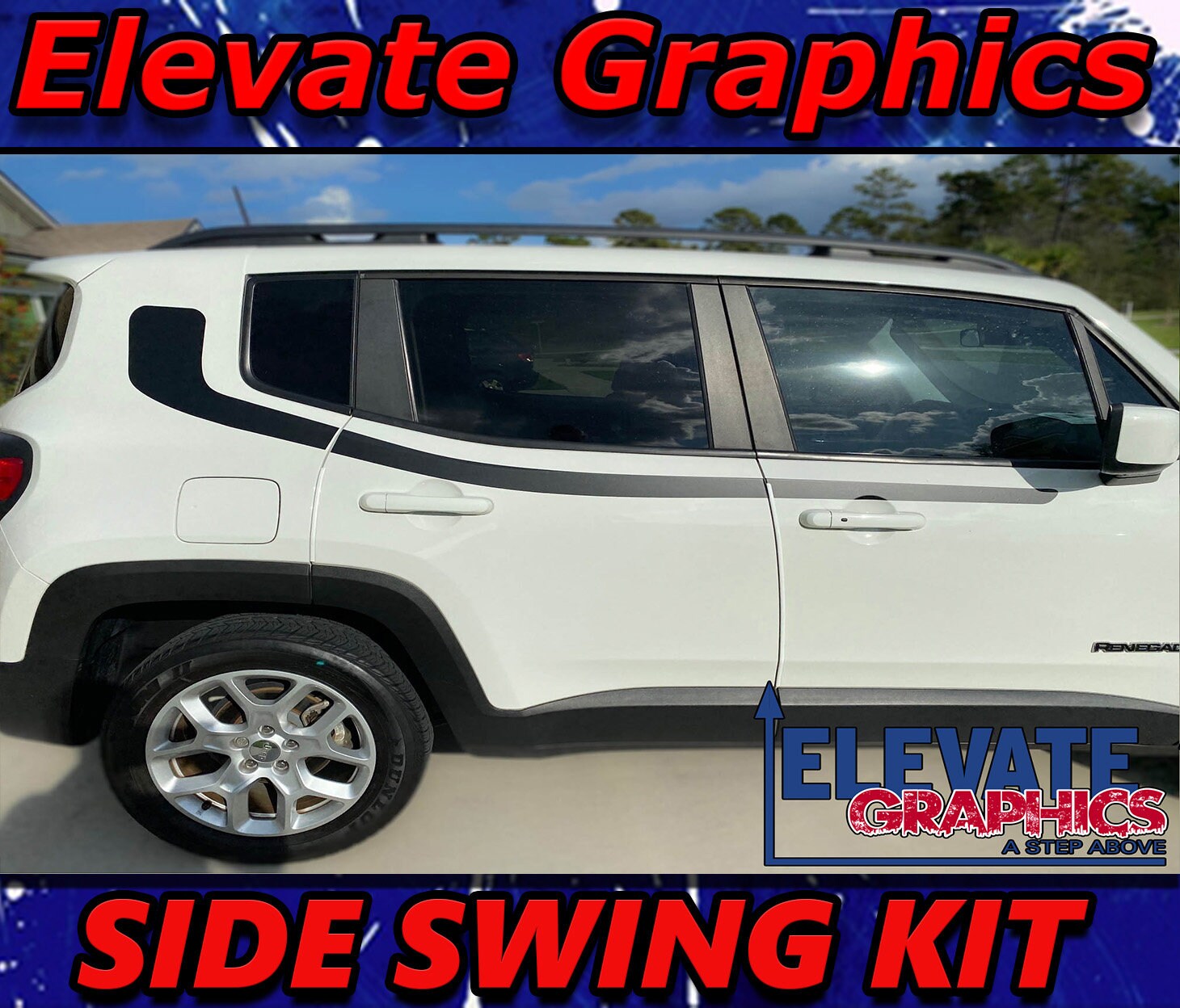 20152022 Fits Jeep Renegade Side Swing Stripes Vinyl Graphics 3m