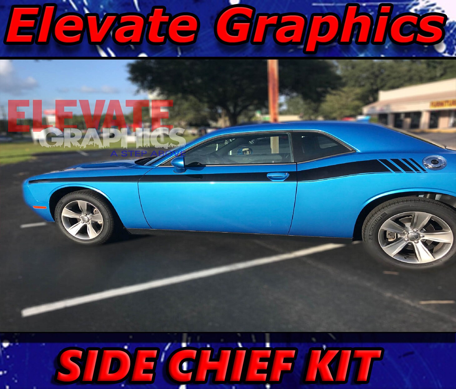 Dodge Challenger 2011-2023 Factory Style Dual Side Stripes Decals – Choose Your Color!