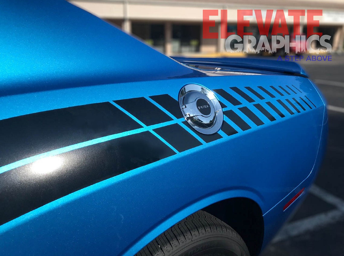 Challenger Rt Graphics For Dodge Challenger Side RT Beast Graphics 3M Auto Stripes Vinyl Decal ...