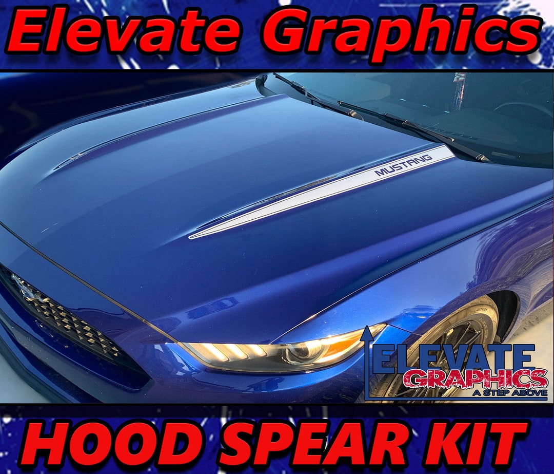 2010-2012 Ford Mustang Hood Spear Cowl Stripe Graphic Decal
