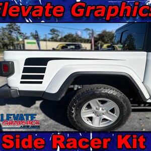 Fits Jeep Gladiator Side Racer Graphics 3M Vinyl Stripes SUV Decals And Truck Stickers 2020-2024