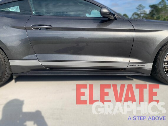 Gt500 Style Decals Ford Mustang GT/500 Style Rocker Panel Stripes Decal ...