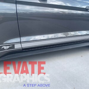 Mustang Rocker Graphics For Ford Mustang Side Rocker Decals Graphics Auto Stripes 3M Vinyl and ...
