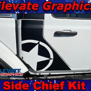 Fits Jeep Gladiator Side Chief Graphics 3M Vinyl Stripes SUV Decals And Truck Stickers 2020-2024