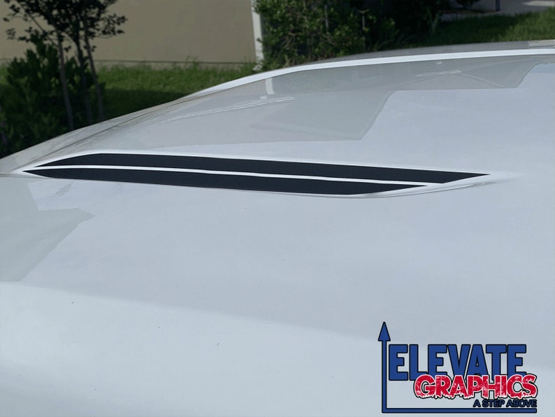 thumbnail image 2 of Chevrolet Silverado 2019-2023 Hood Spear Spike Decals Stripes – 3M/Oracal – Pick Your Color 2 of 4